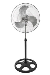 Ventilator cu picior FLORIA 3840 - 3 in 1 (podea/ birou/ perete) - 55W, 3 viteze, diametru 45cm, negru-gri