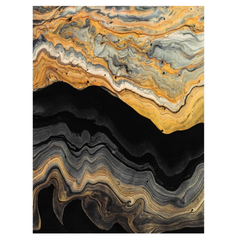 Covor Antiderapant Sarah Mistic, Desert Negru/Gold, Living, Dormitor, Bucatarie
