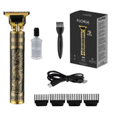 Masina de tuns profesionala Floria ZLN8597, aurie 5W - design Dragon cu 4 piepteni ajustabili