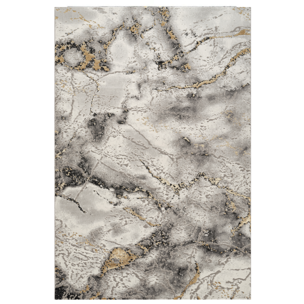 Covor Viena Abstracto Gri/Gold  Living, Dormitor, Modern