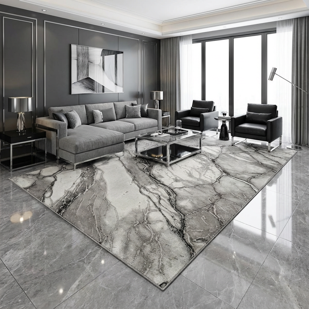 Covor Viena Lux Gri/Silver, Living, Dormitor, Modern