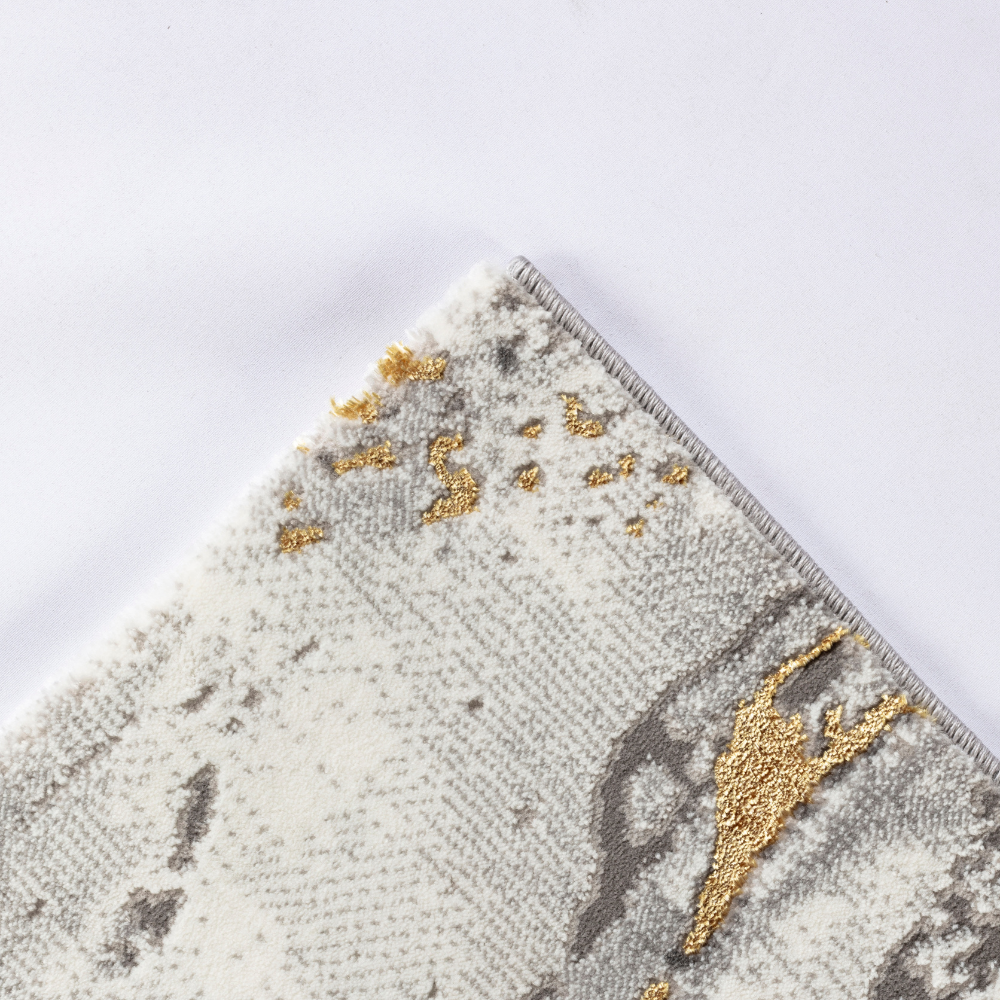 Covor Viena Abstracto Gri/Gold  Living, Dormitor, Modern