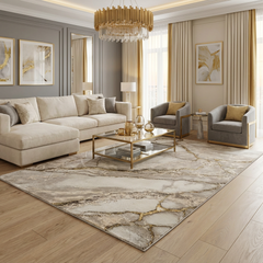 Covor Viena Diva Bej/Gold, Living, Dormitor, Modern