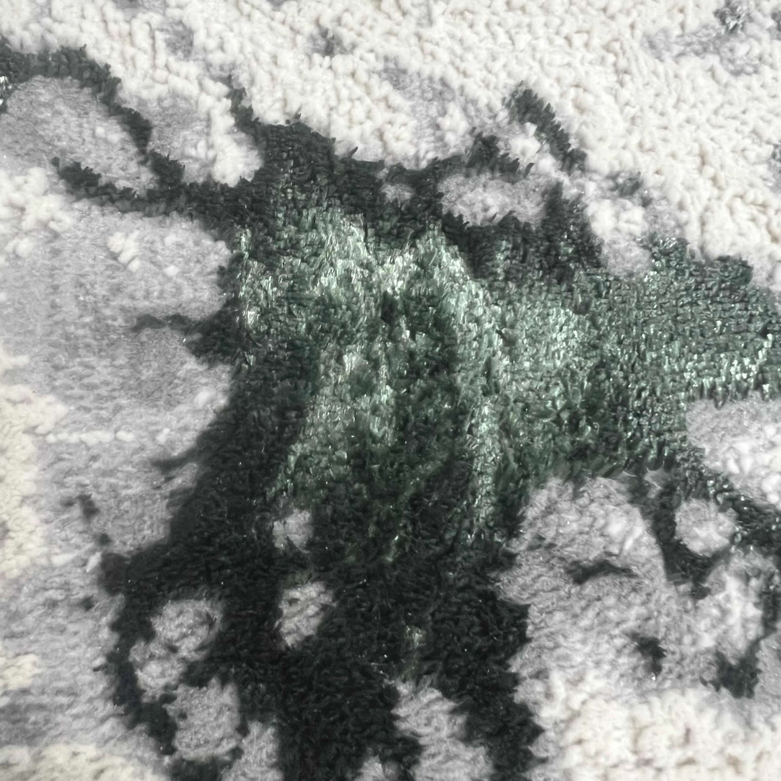 Covor Rodos Waves, Verde Smarald, Living, Dormitor, Modern
