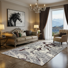 Covor Rodos Waves,  Maro, Living, Dormitor, Modern