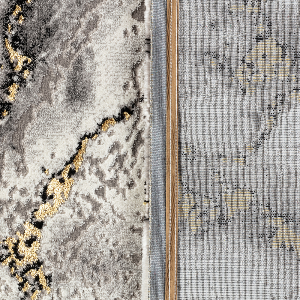 Covor Viena Abstracto Gri/Gold  Living, Dormitor, Modern