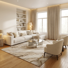Covor Viena Diva Bej/Gold, Living, Dormitor, Modern