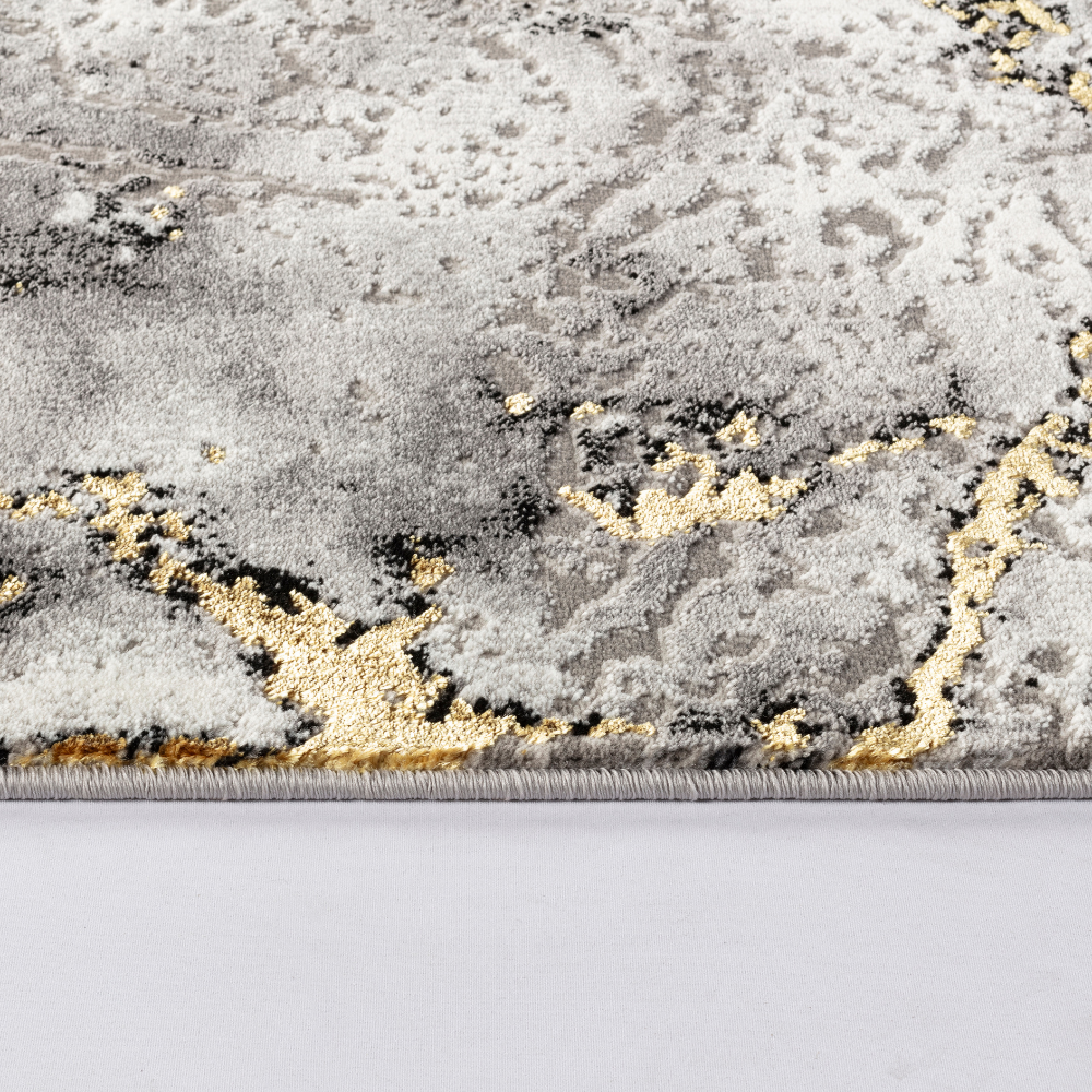 Covor Viena Abstracto Gri/Gold  Living, Dormitor, Modern