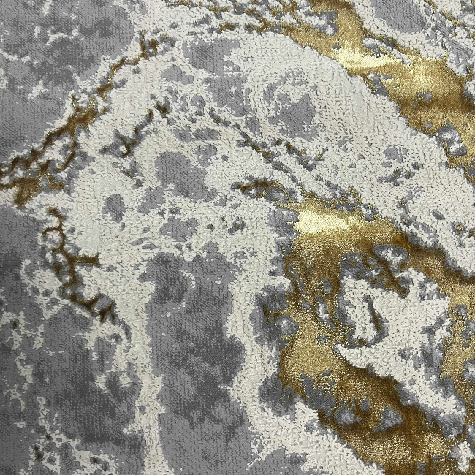 Covor Rodos Waves, Galben, Auriu  Living, Dormitor, Modern