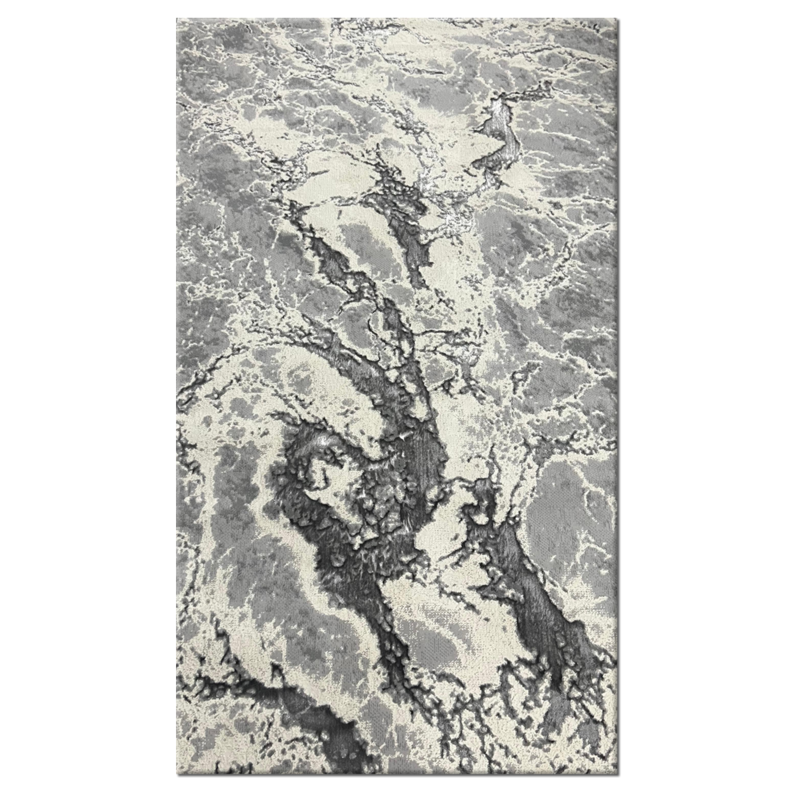 Covor Rodos Waves, Gri, Living, Dormitor, Modern