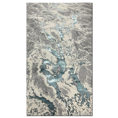 Covor Rodos Waves, Turcoaz, Living, Dormitor, Modern