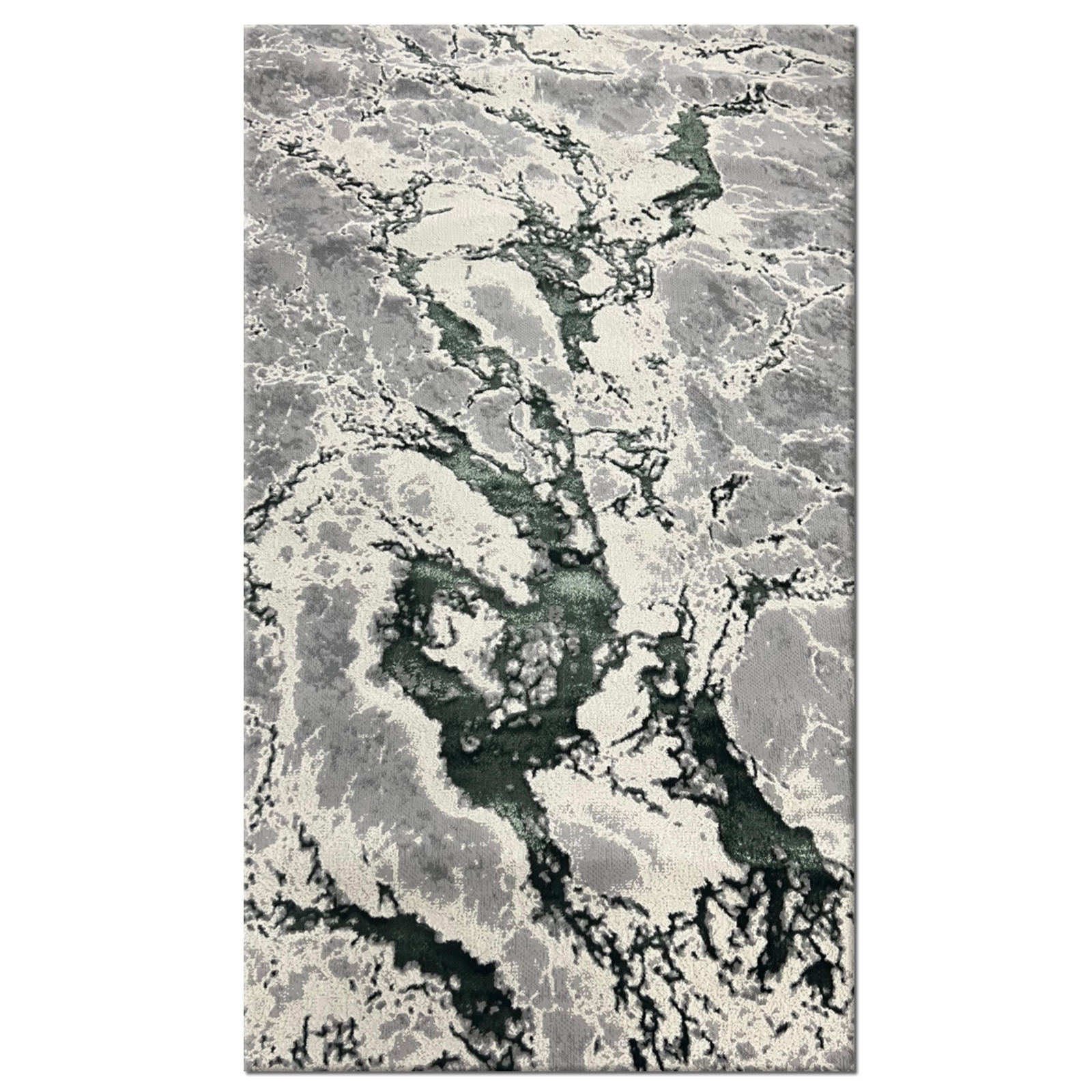 Covor Rodos Waves, Verde Smarald, Living, Dormitor, Modern