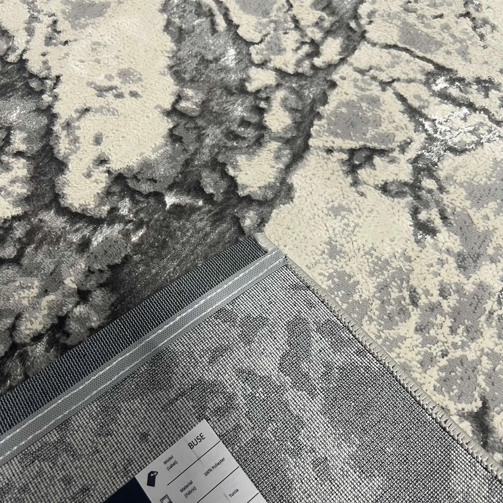 Covor Rodos Waves, Gri, Living, Dormitor, Modern