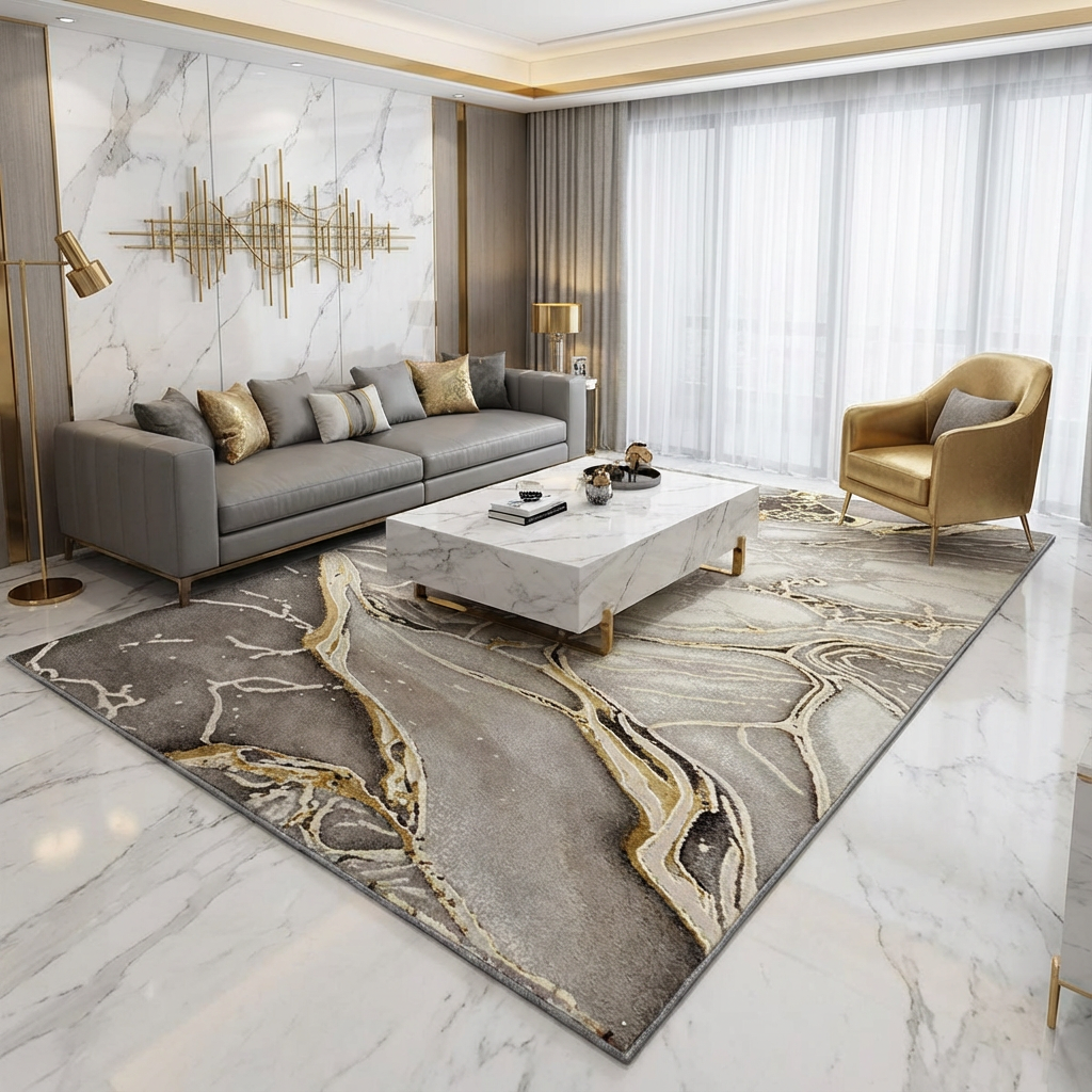 Covor Viena Diva Maro/Gold, Living, Dormitor, Modern