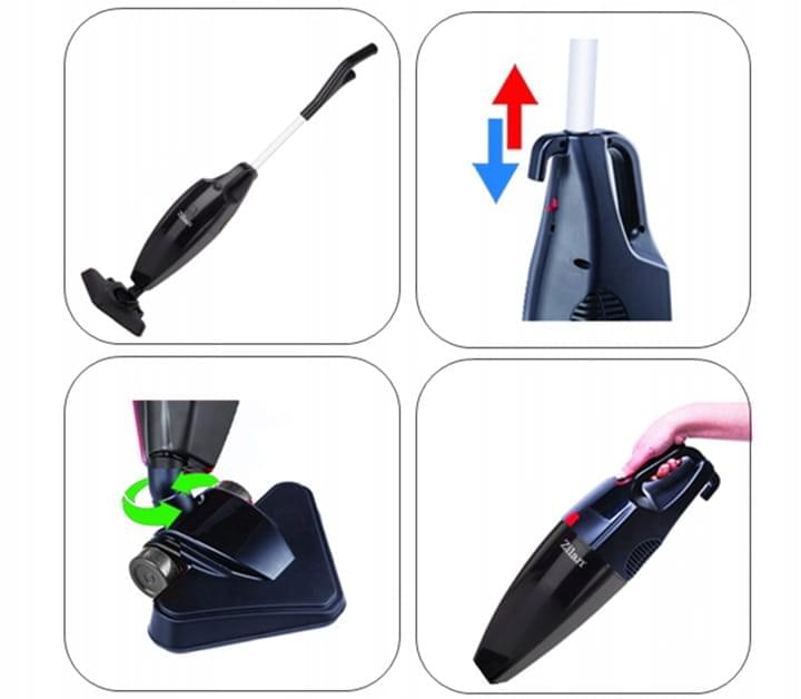 Aspirator Vertical ZILAN ZLN-1235 800W Fara Sac - Recipient 2L, Multisuprafete, Negru
