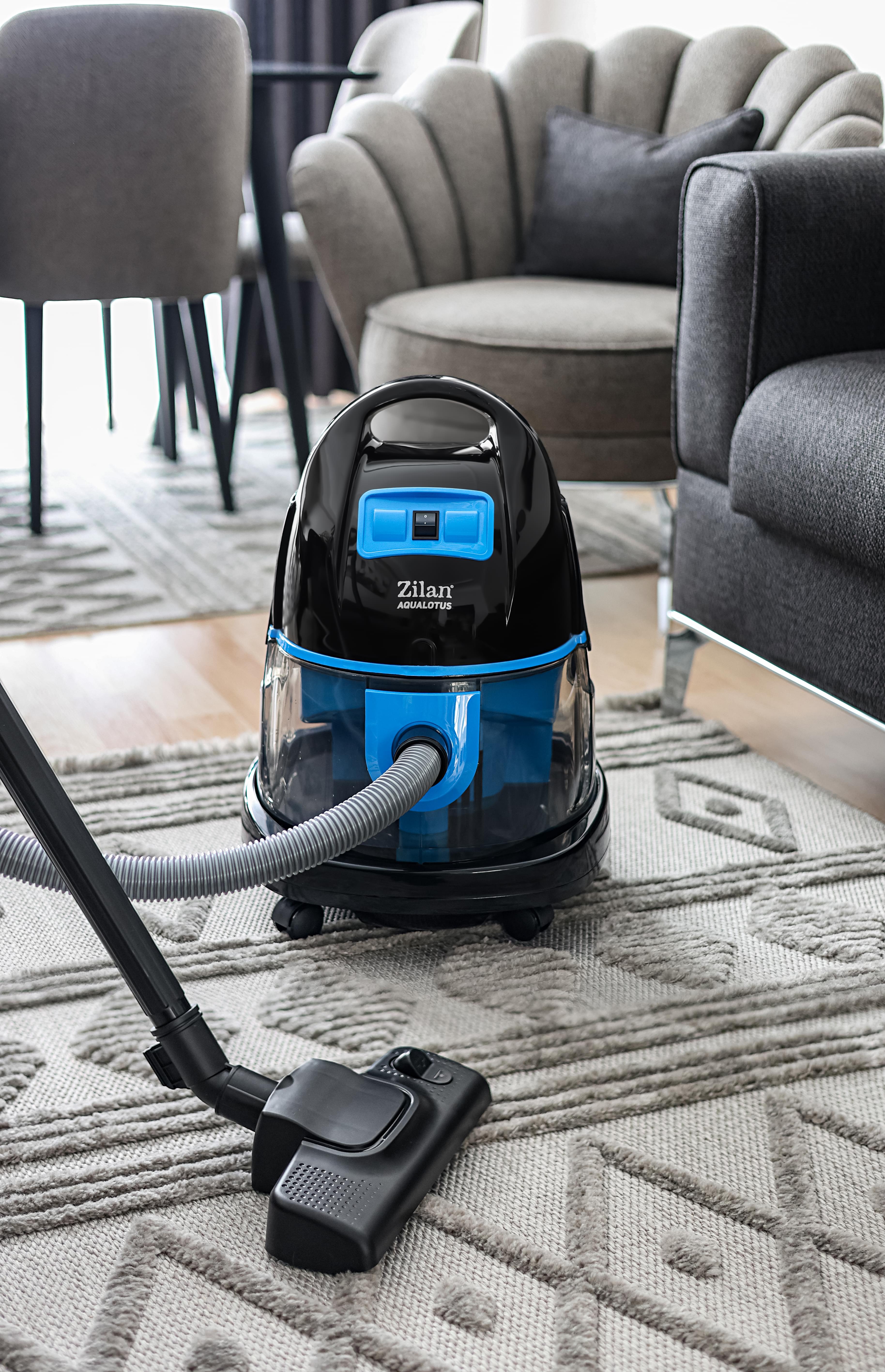 Aspirator ZILAN ZLN-8945 cu Filtrare prin Apa si Uscata, 2000W, Albastru - Curatenie Profesionala