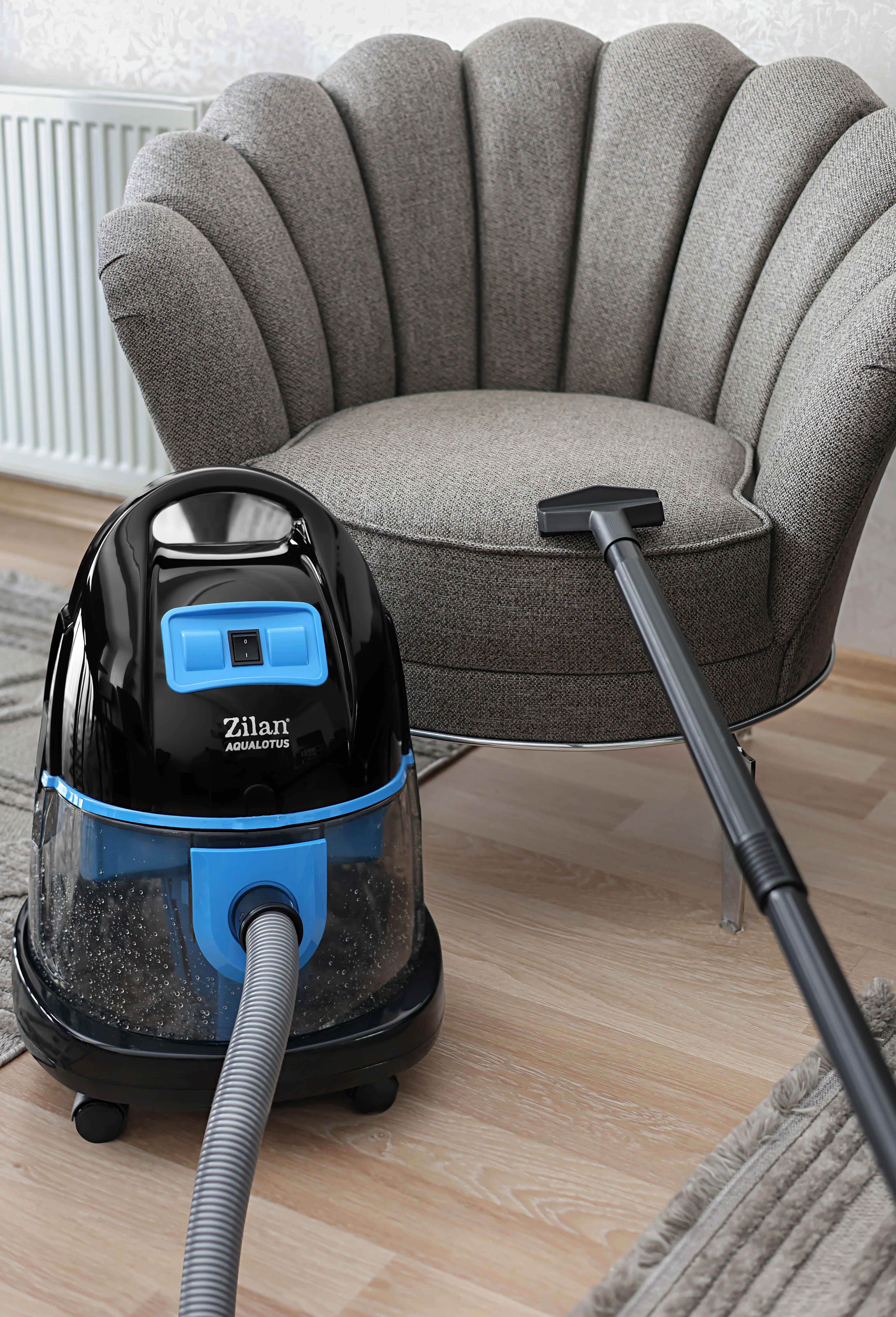 Aspirator ZILAN ZLN-8945 cu Filtrare prin Apa si Uscata, 2000W, Albastru - Curatenie Profesionala