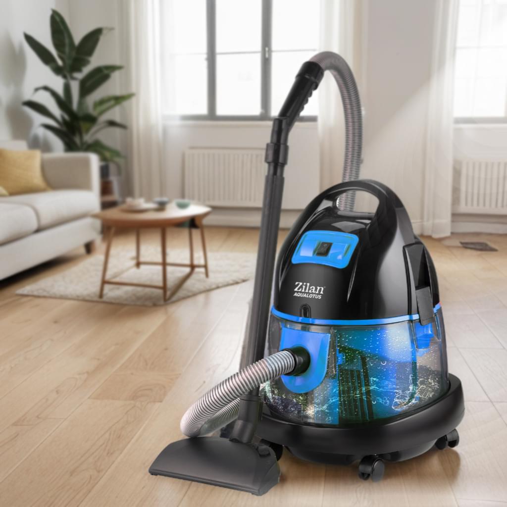 Aspirator ZILAN ZLN-8945 cu Filtrare prin Apa si Uscata, 2000W, Albastru - Curatenie Profesionala