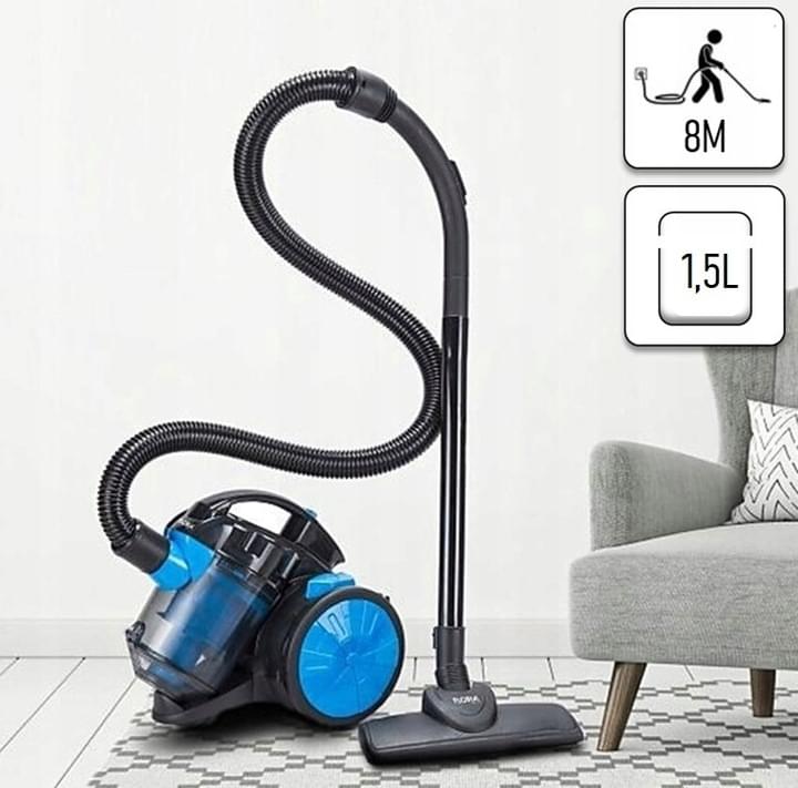 Aspirator fara sac FLORIA ZLN-3468 700W, filtru HEPA 13, filtrare ciclonica, capacitate 1.8L, albastru-negru