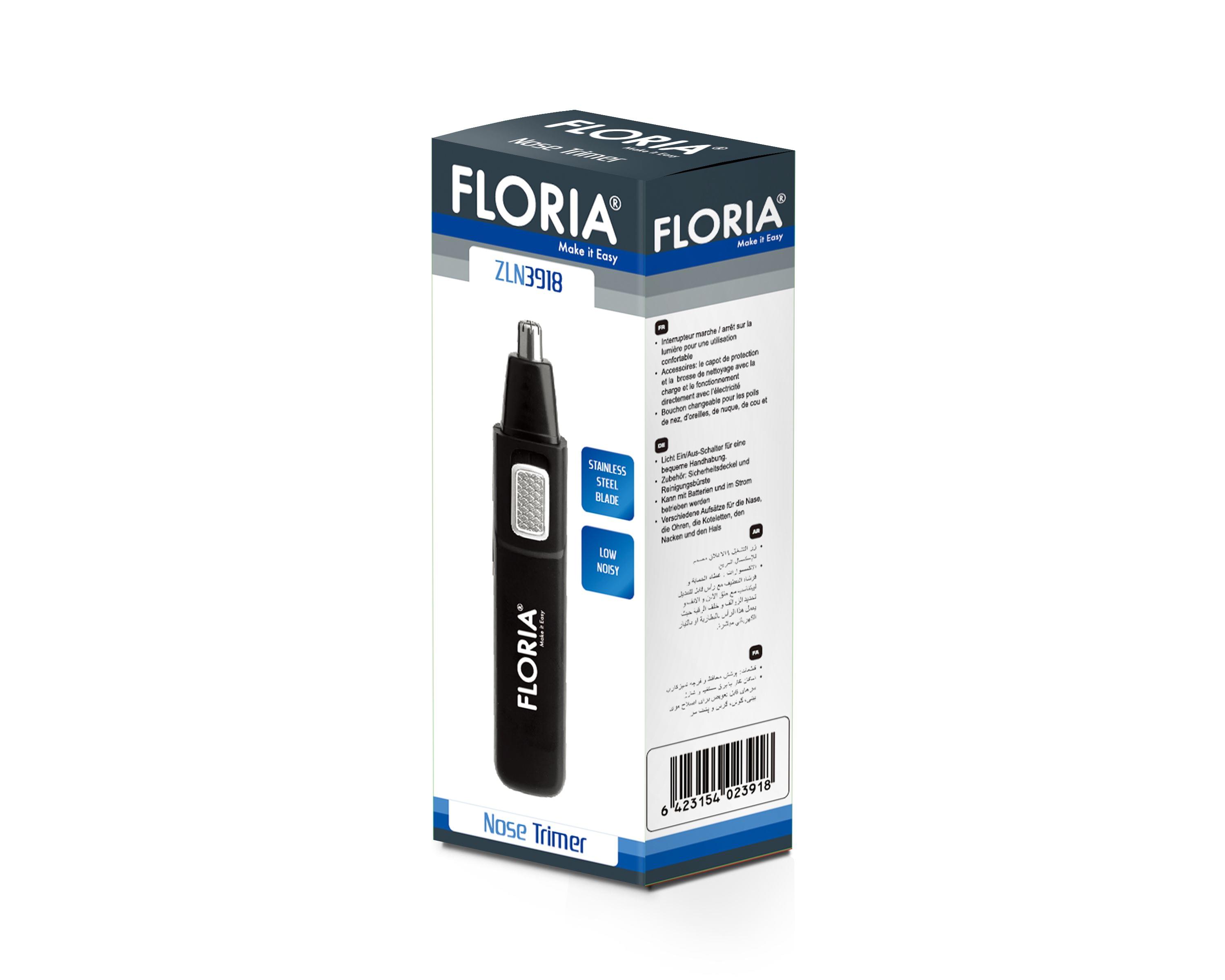 Trimmer Profesional pentru Nas si Urechi Floria ZLN-3918 - Ingrijire precisa pentru barbati