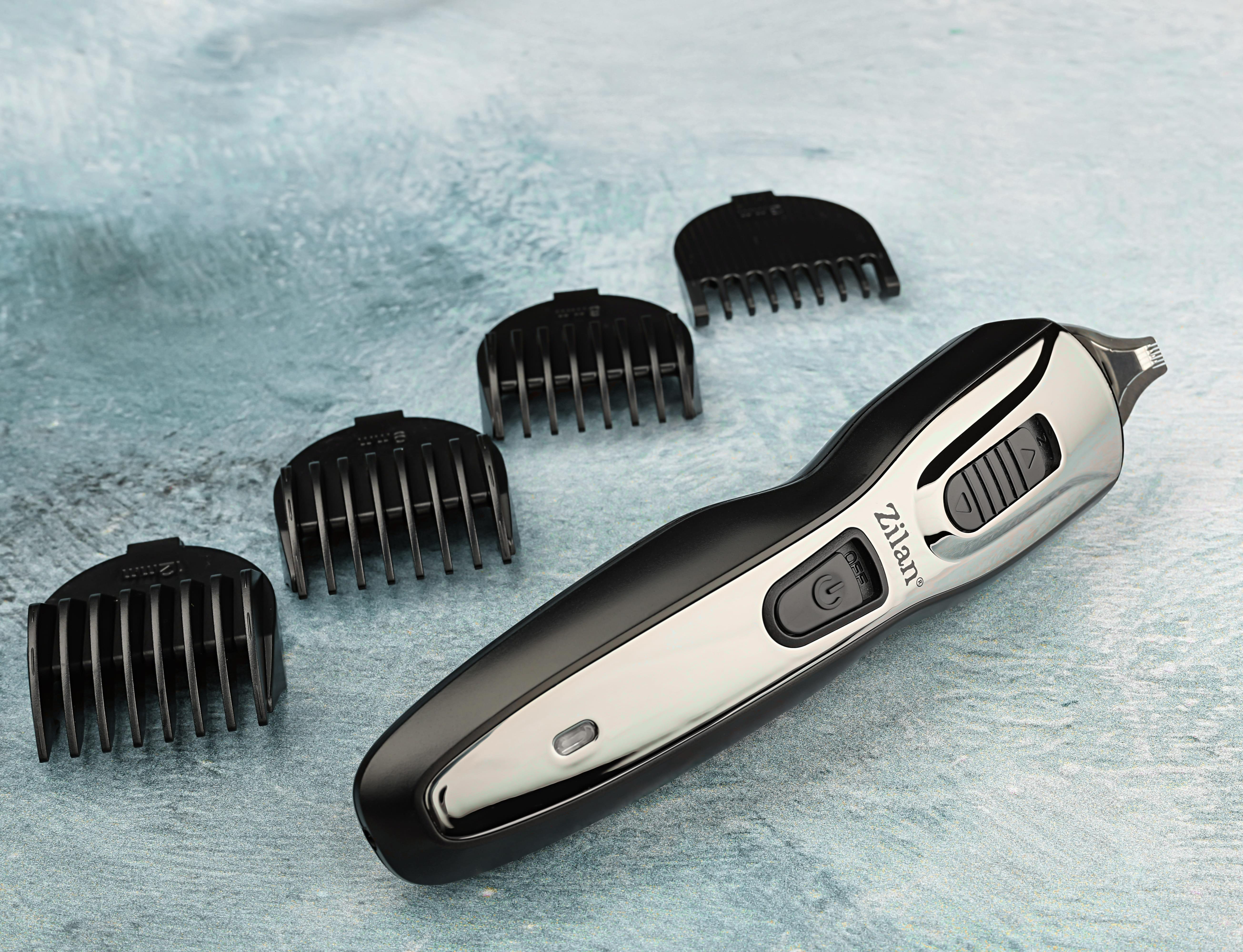 Aparat de tuns facial si corporal 5 in 1 Zilan ZLN-3857 cu acumulator reincarcabil si statie de incarcare