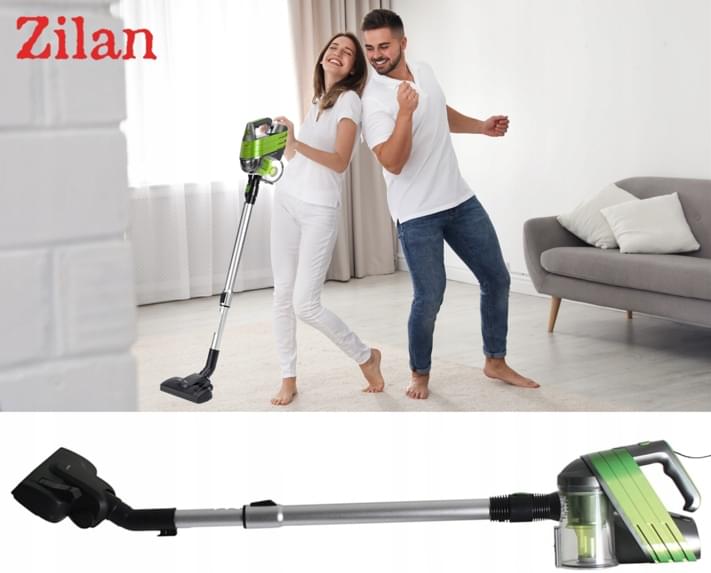 Aspirator vertical Zilan ZLN-1758 verde - 600W, ultra silentios 60dB, cablu 4m