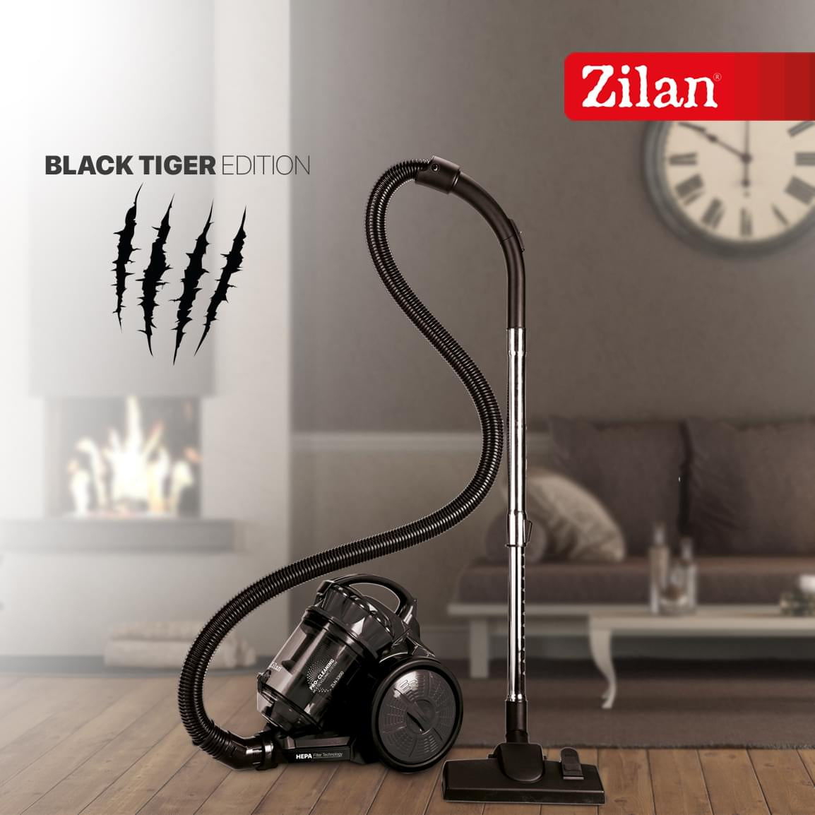 Aspirator fara sac Zilan ZLN3300, 700W, filtru HEPA 13, tehnologie ciclonica, 7 accesorii incluse