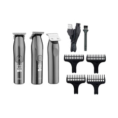 Aparat de tuns barbati 5 in 1 Zilan ZLN8641, reincarcabil USB, trimmer electric rezistent la apa IPX7, 4 dimensiuni de  taiere