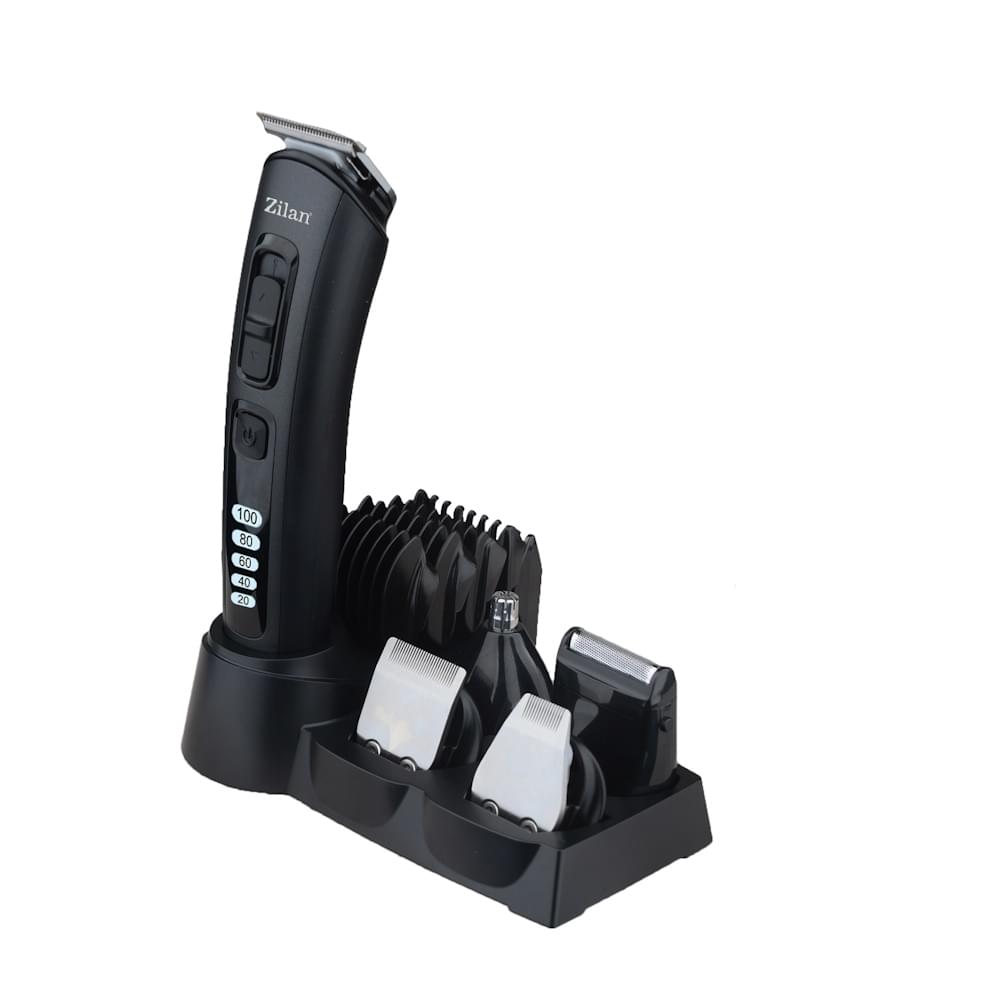 Aparat de tuns electric 10 in 1 Zilan ZLN8658 - multifunctional cu 5 capete + display LED
