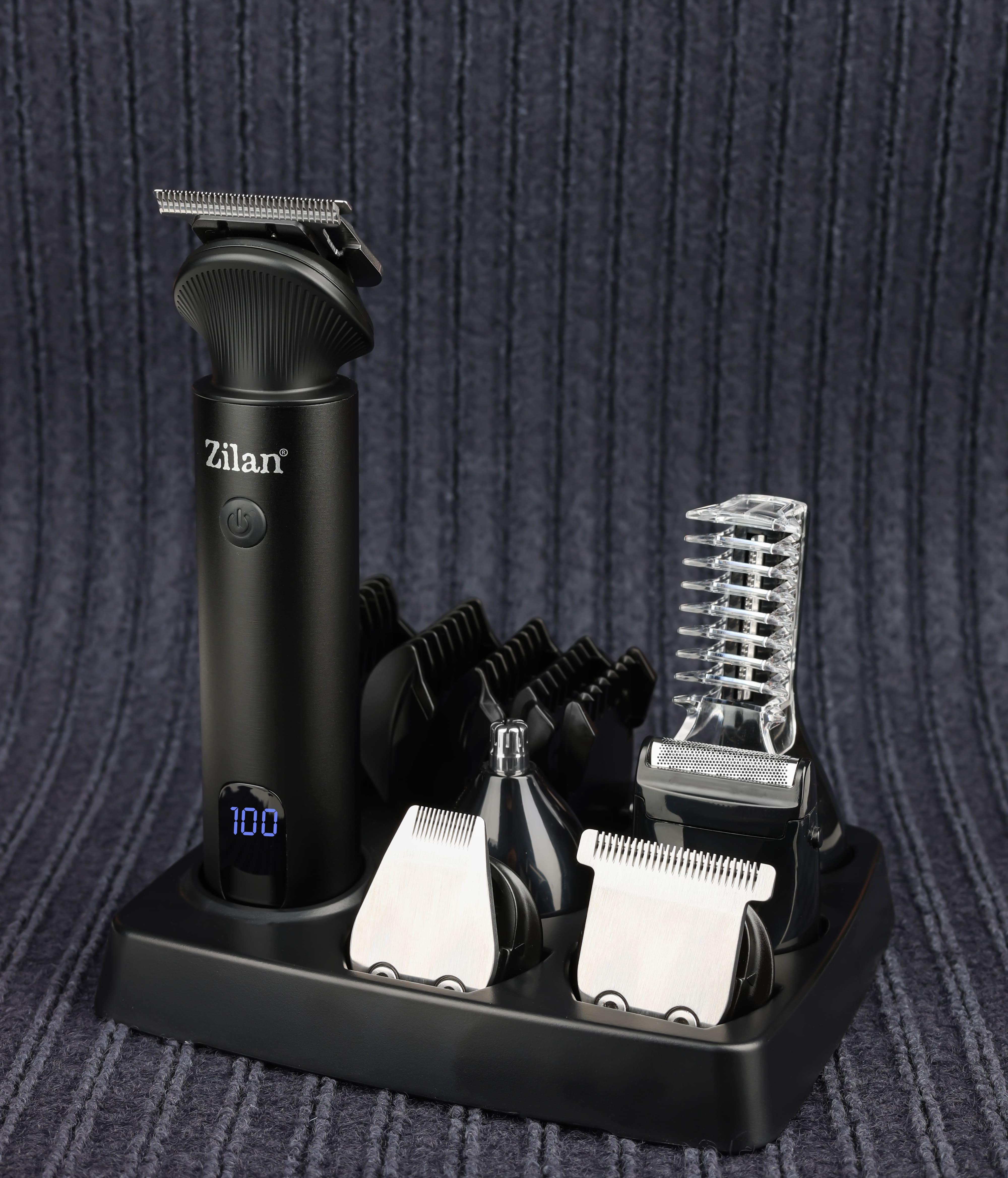 Aparat tuns multifunctional Zilan ZLN8672, Zeus, autonomie 140-170 min, 6 capete diferite, 7 niveluri de tundere