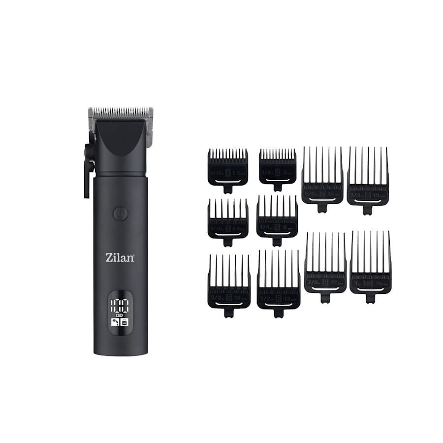 Aparat de tuns profesional Zilan ZLN8696 - Kit complet 11 in 1, autonomie 200 min, USB-C