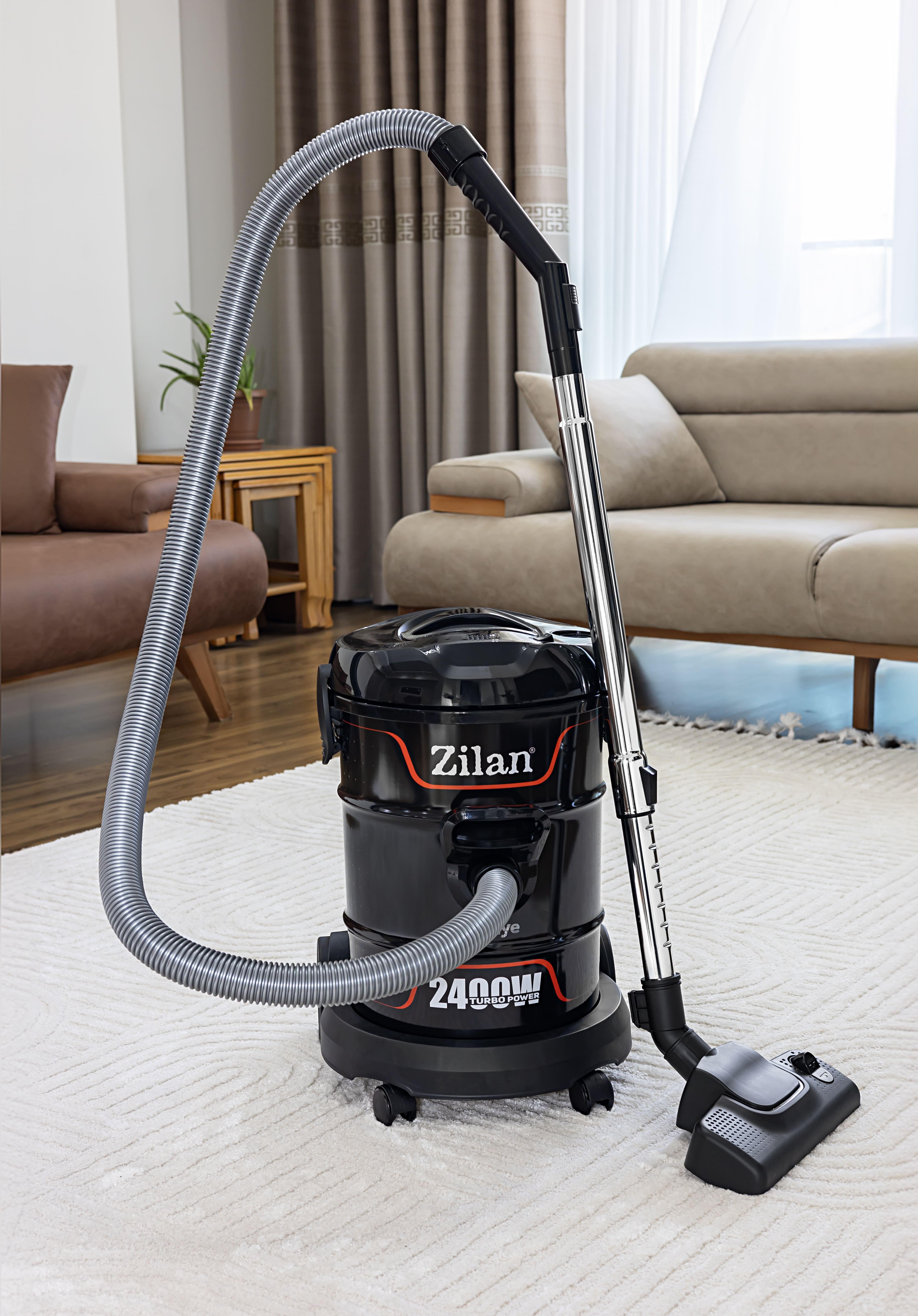 Aspirator Turbo Zilan ZLN2006 - putere 2400W, capacitate 21 L, fara sac, functie suflare