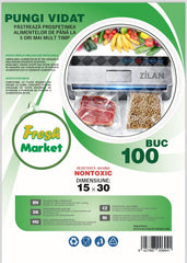 Set 100 pungi vidat gofrate 15x30cm - pentru aparate cu aspiratie externa