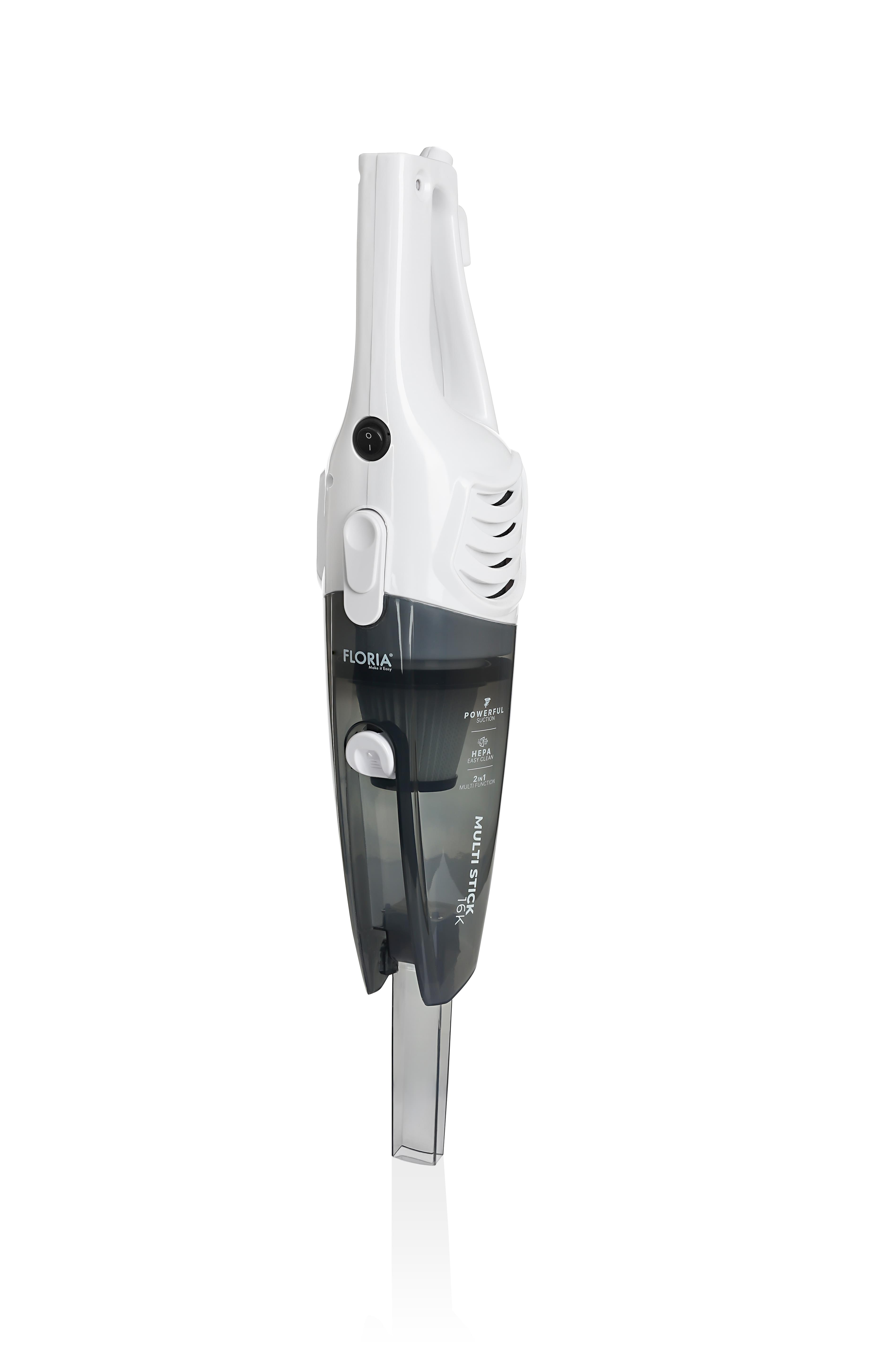 Aspirator vertical Floria ZLN8192, 2 in 1 fara sac, 800W, filtru HEPA, cablu 4.2m - alb