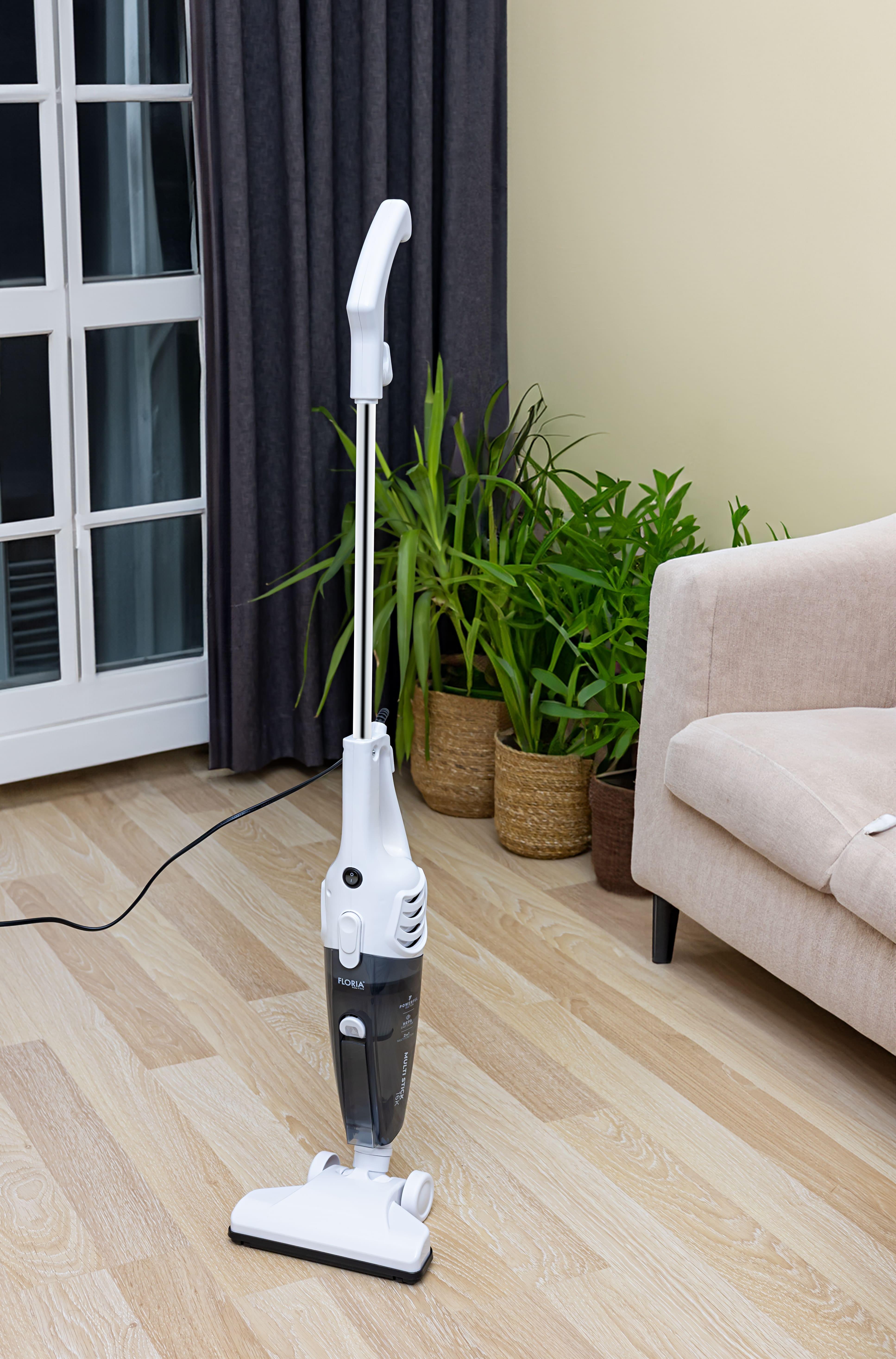 Aspirator vertical Floria ZLN8192, 2 in 1 fara sac, 800W, filtru HEPA, cablu 4.2m - alb