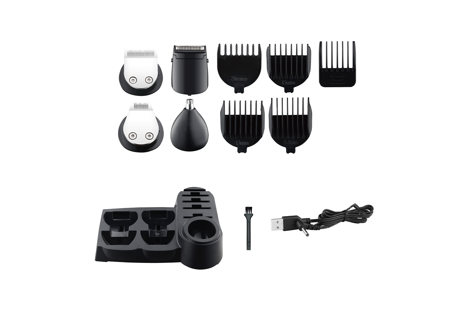 Aparat de tuns multifunctional 10 in 1 Zilan ZLN5919, Uranus - cordless, LED display, pentru tot corpul