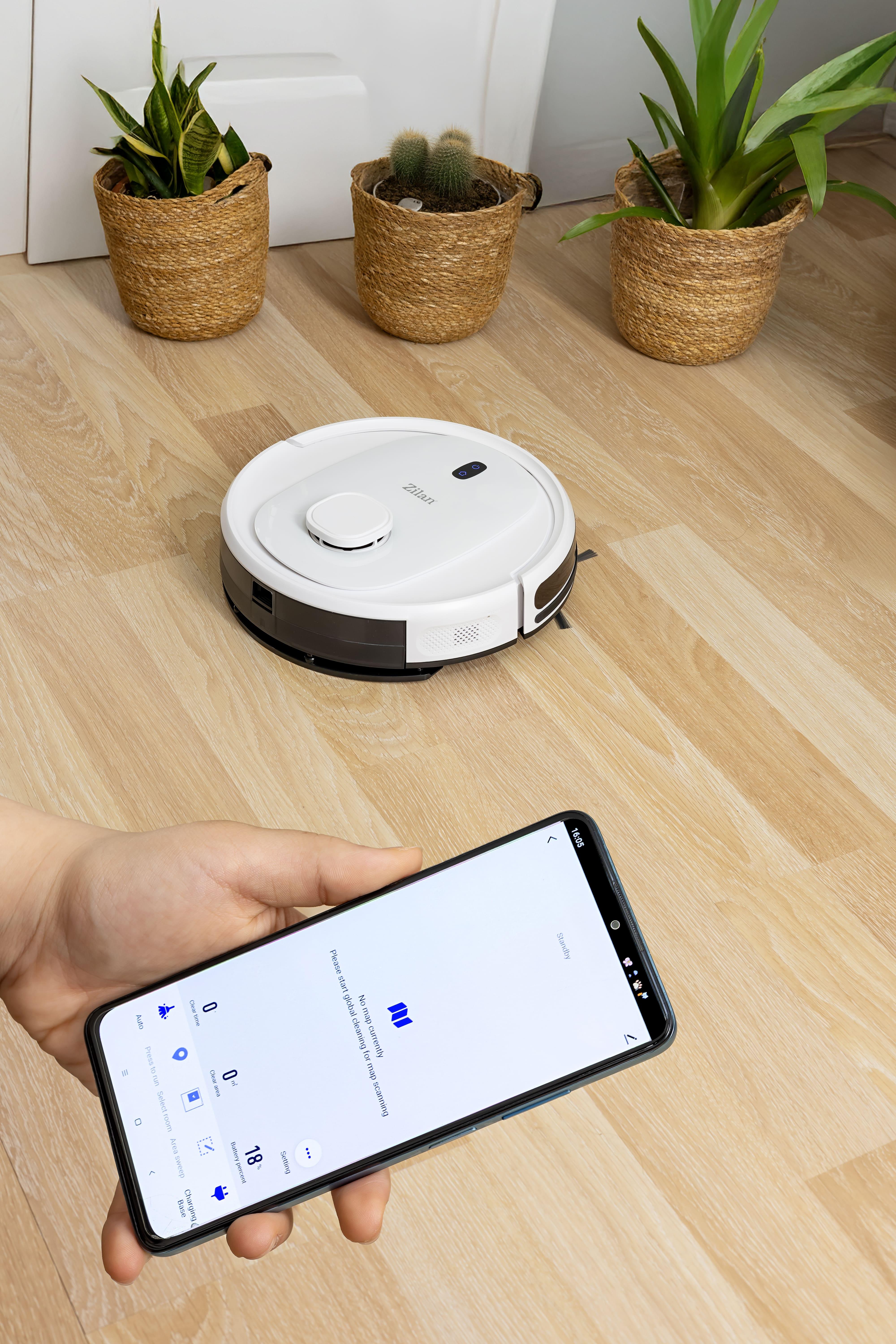Aspirator robot Zilan ZLN5400 - putere 2700Pa, Wi-Fi, baterie 3200mAh, 150min autonomie