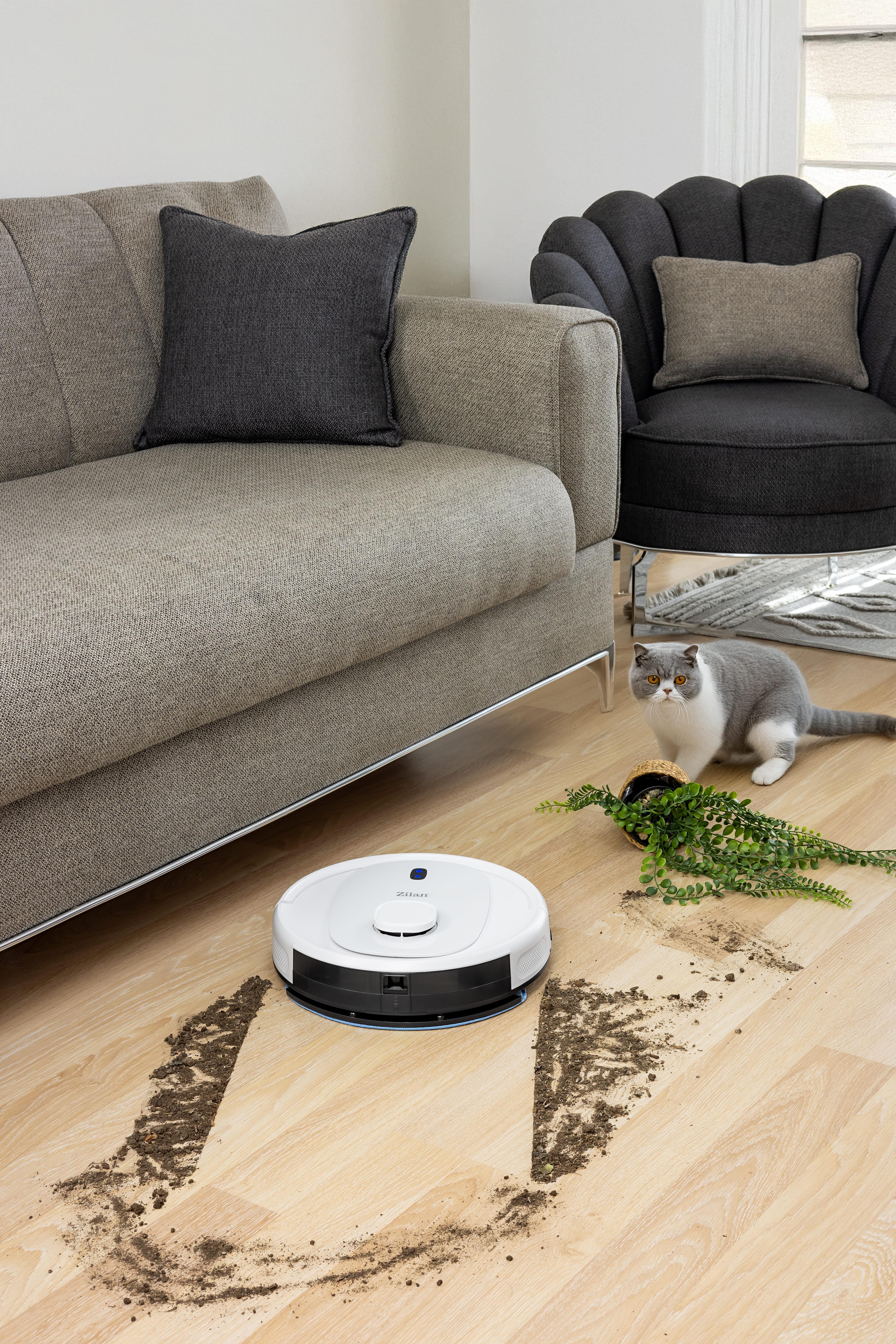 Aspirator robot Zilan ZLN5400 - putere 2700Pa, Wi-Fi, baterie 3200mAh, 150min autonomie