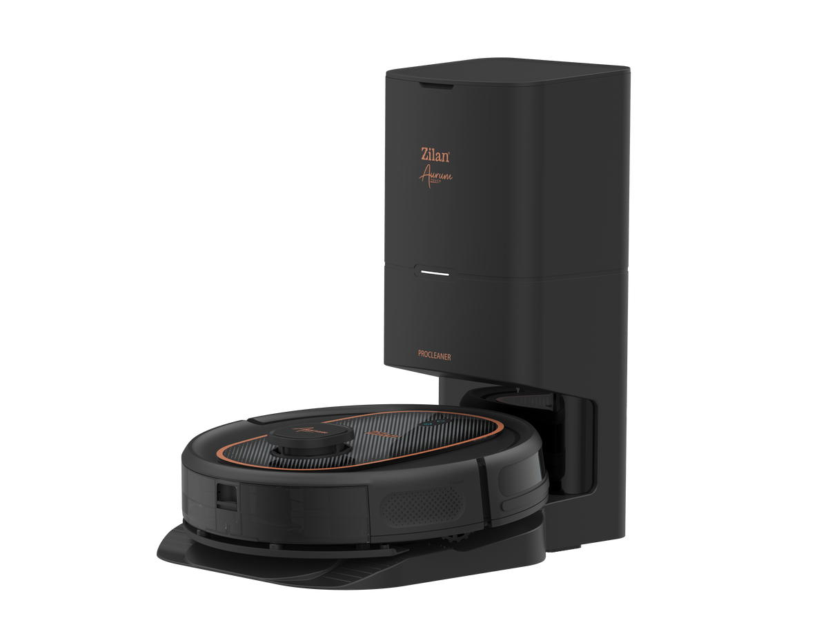 Aspirator robot Zilan ZLN5500, aurum cu statie autovidare, WiFi, control vocal, 600W, baterie 3200mAh