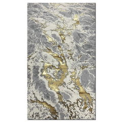 Covor Rodos Waves, Galben, Auriu  Living, Dormitor, Modern