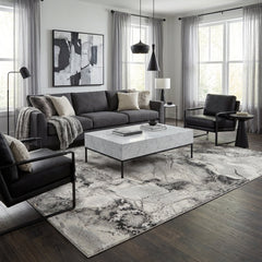 Covor Viena Abstracto Gri/Silver Living, Dormitor, Modern