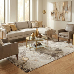 Covor Viena Abstracto Crem/Gold  Living, Dormitor, Modern