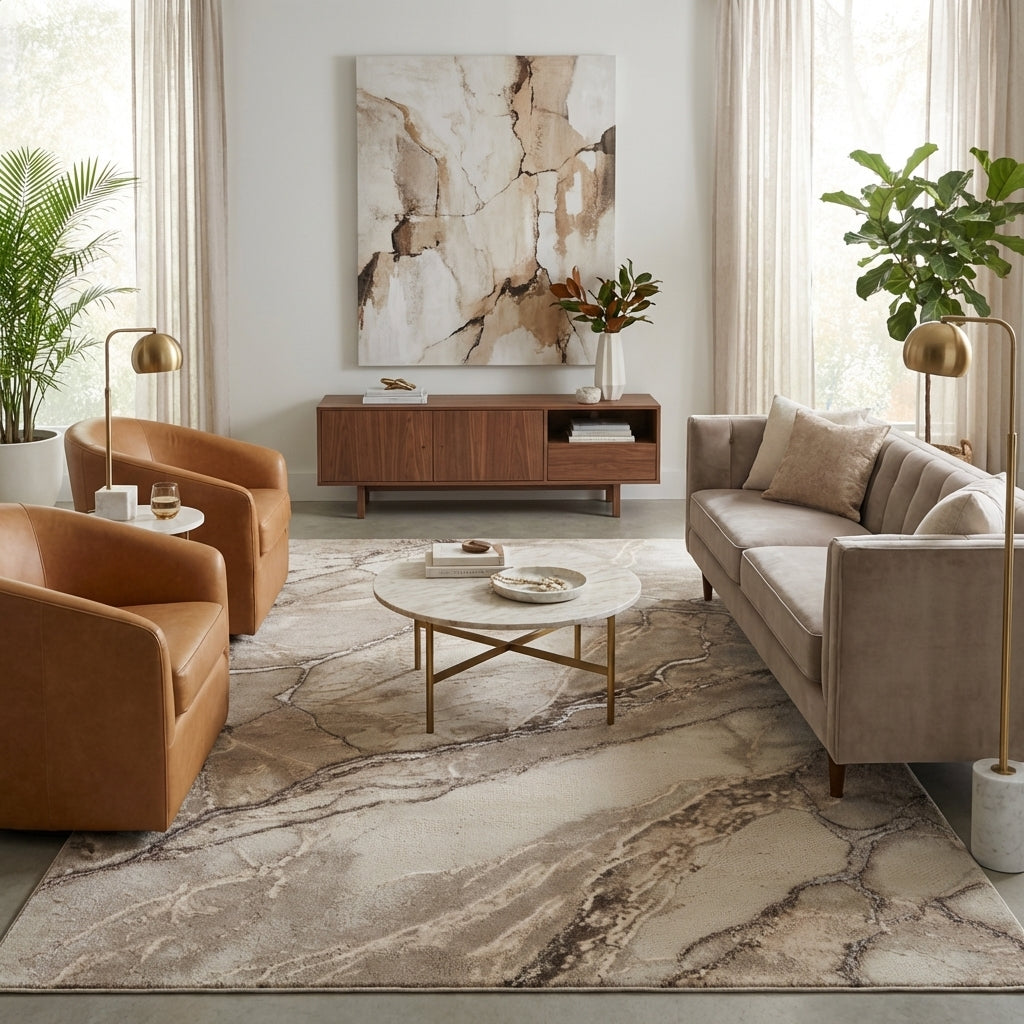 Covor Viena Lux Bej/Cream, Living, Dormitor, Modern